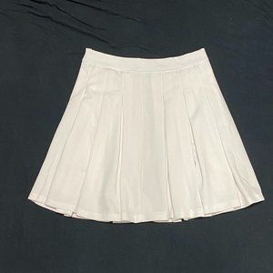 White Pleated Skirt